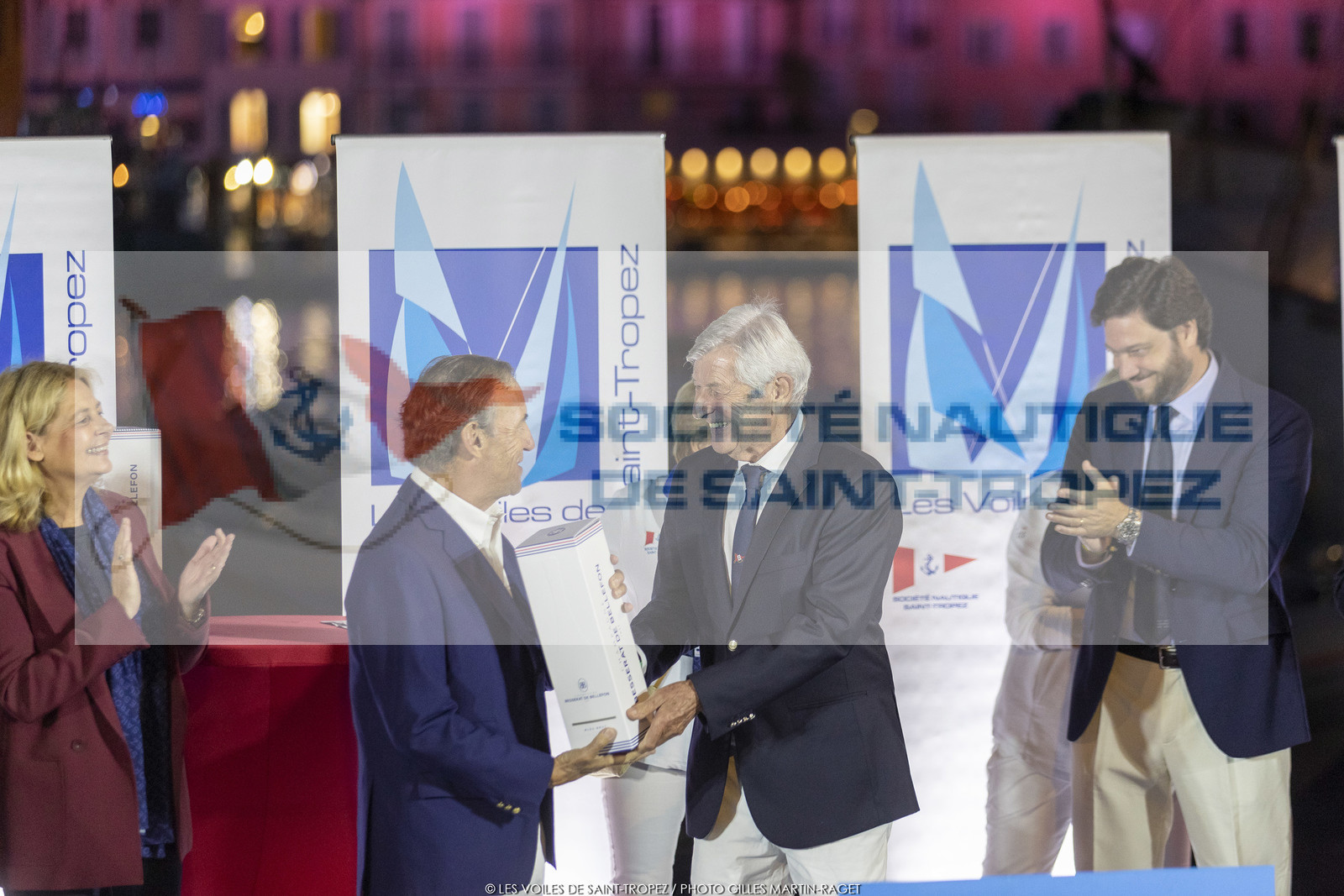 02 10 2022, Saint-Tropez (FRA,83), Voiles de Saint-Tropez 2022,  prizegiving 02 10 2022, Saint-Tropez (FRA,83), Voiles de Saint-Tropez 2022,  prizegiving