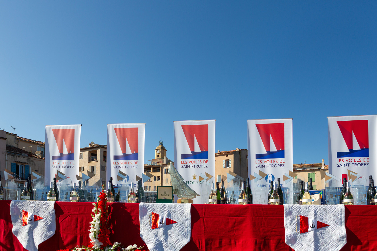 08 10 2023, Saint-Tropez (FRA,83), Les Voiles de Saint-Tropez 2023, Prizegiving classics and moderns 08 10 2023, Saint-Tropez (FRA,83), Les Voiles de Saint-Tropez 2023, Prizegiving classics and moderns