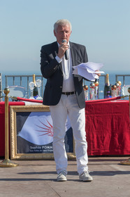 02 10 2016, Saint-Tropez (FRA,83), Voiles de Saint-Tropez 2016, Prizegiving, André Beaufils, Pdt SNST