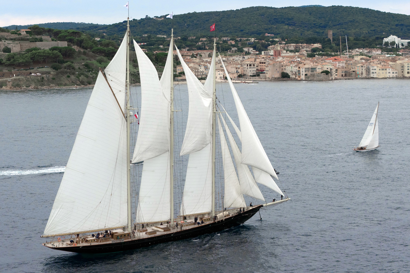 28 09 2025, Saint-Tropez (FRA), Les Voiles de Saint-Tropez 2025, Last training day and village opening 28 09 2025, Saint-Tropez (FRA), Les Voiles de Saint-Tropez 2025, Last training day and village opening