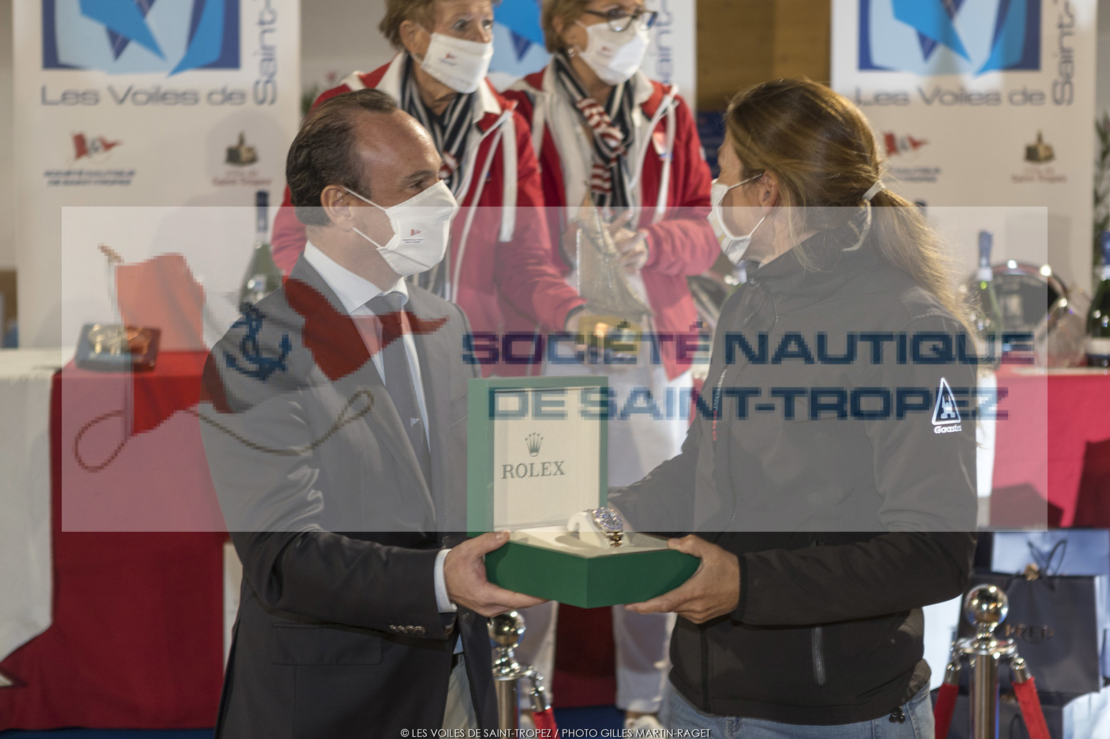 03 10 2020, Saint-Tropez (FRA,83), Les Voiles de Saint-Tropez 2020, Day 6, prizegiving 03 10 2020, Saint-Tropez (FRA,83), Les Voiles de Saint-Tropez 2020, Day 6, prizegiving