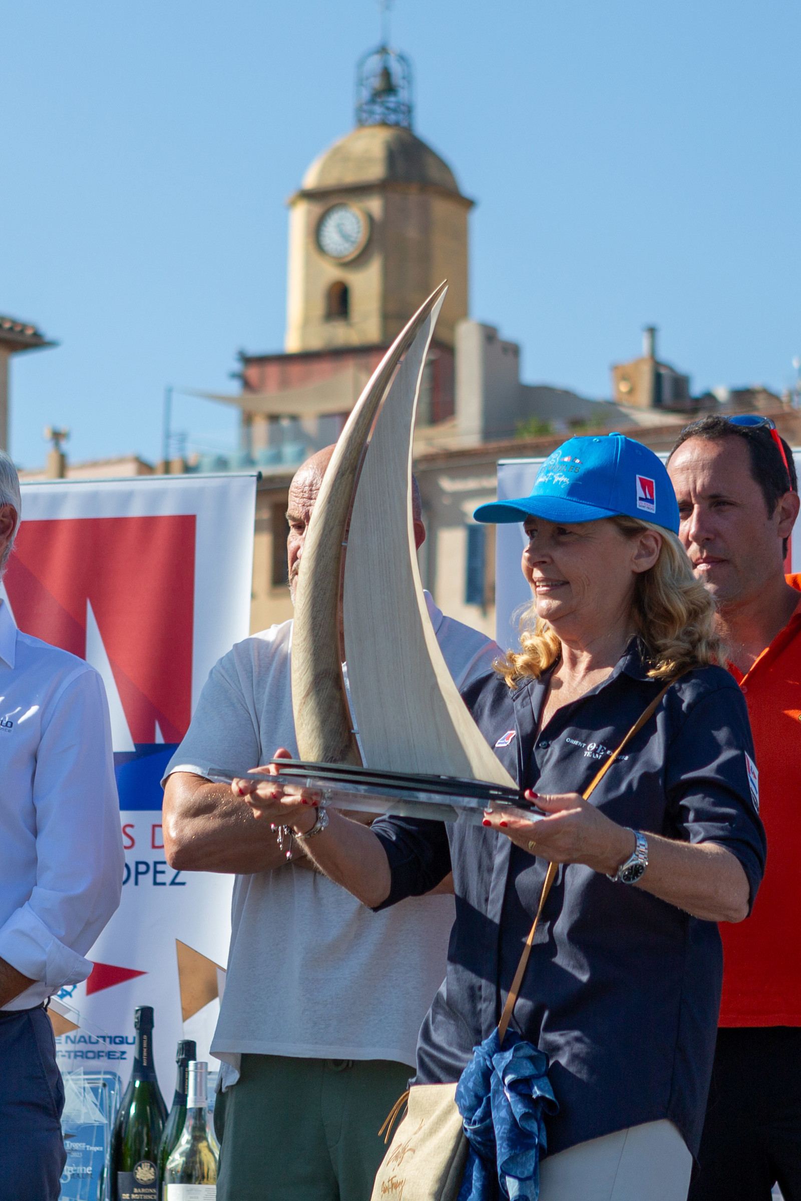 08 10 2023, Saint-Tropez (FRA,83), Les Voiles de Saint-Tropez 2023, Prizegiving classics and moderns 08 10 2023, Saint-Tropez (FRA,83), Les Voiles de Saint-Tropez 2023, Prizegiving classics and moderns