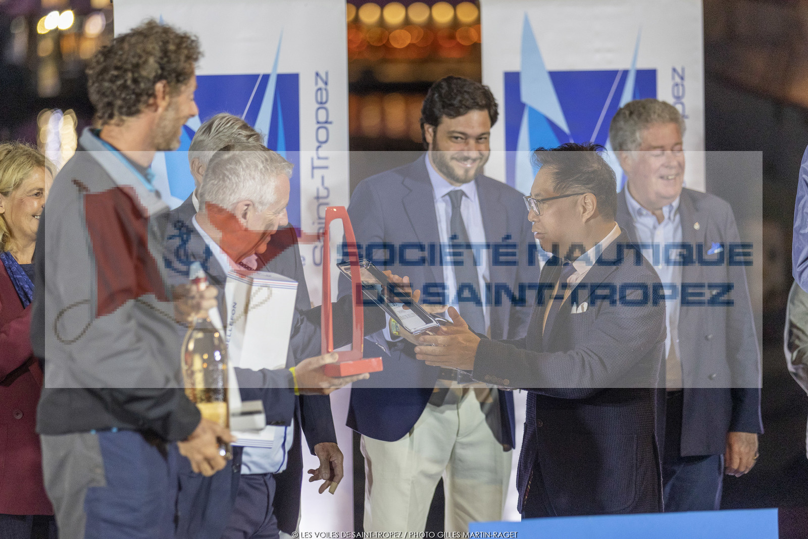 02 10 2022, Saint-Tropez (FRA,83), Voiles de Saint-Tropez 2022,  prizegiving 02 10 2022, Saint-Tropez (FRA,83), Voiles de Saint-Tropez 2022,  prizegiving