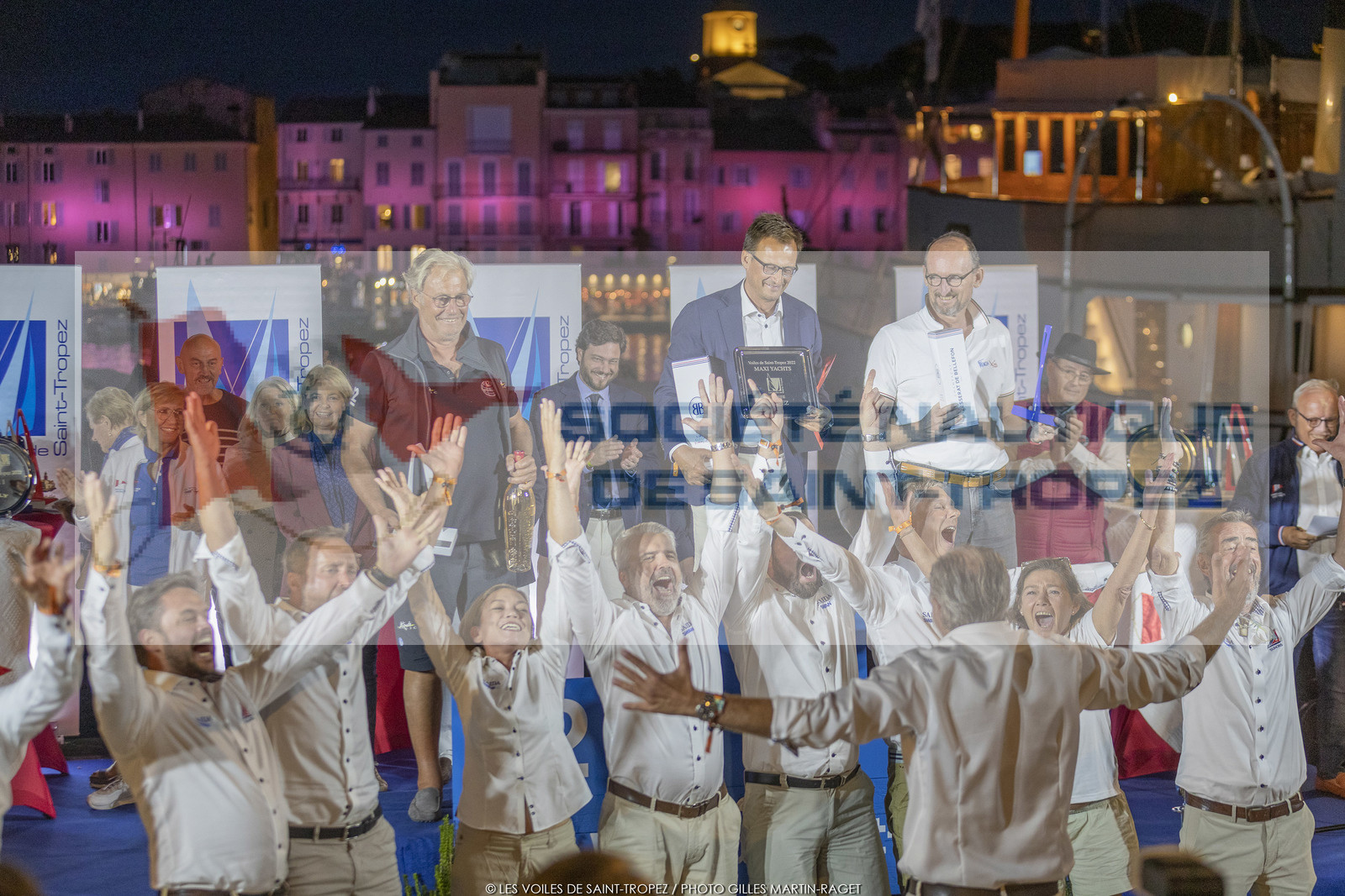 02 10 2022, Saint-Tropez (FRA,83), Voiles de Saint-Tropez 2022,  prizegiving 02 10 2022, Saint-Tropez (FRA,83), Voiles de Saint-Tropez 2022,  prizegiving