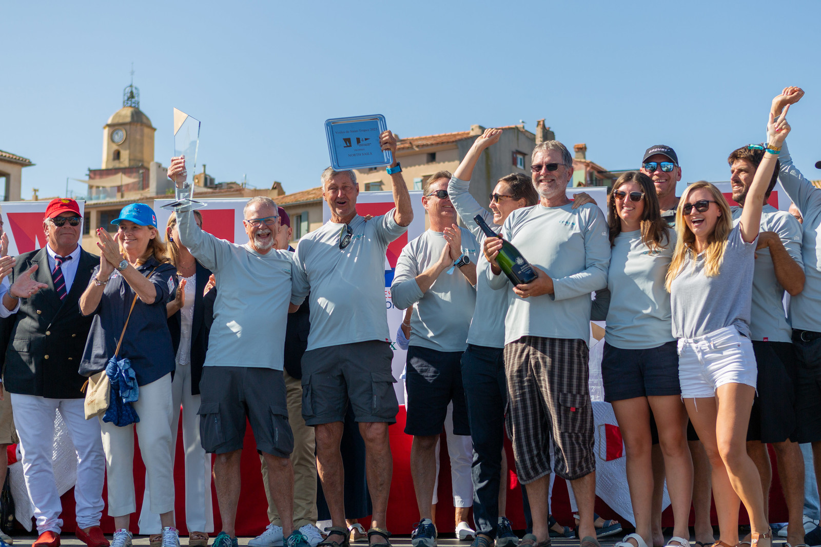 08 10 2023, Saint-Tropez (FRA,83), Les Voiles de Saint-Tropez 2023, Prizegiving classics and moderns 08 10 2023, Saint-Tropez (FRA,83), Les Voiles de Saint-Tropez 2023, Prizegiving classics and moderns