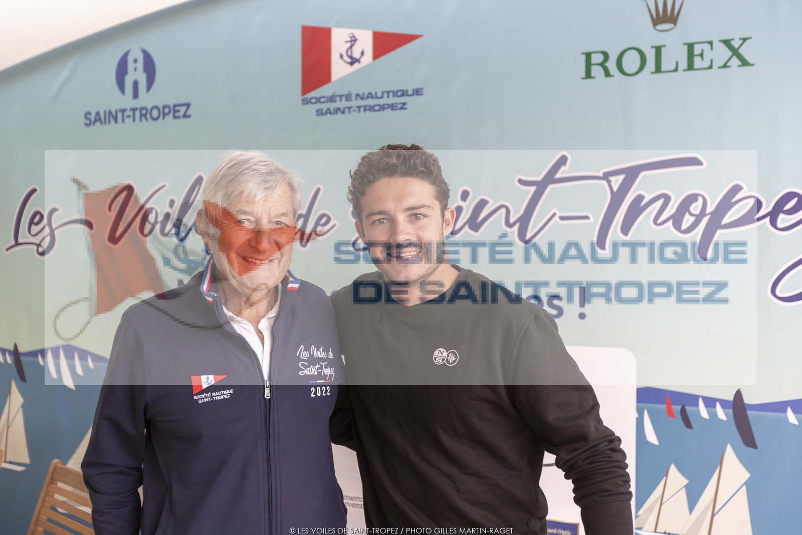 30 09 2022, Saint-Tropez (FRA,83), Voiles de Saint-Tropez 2022, Jour 7, Pierre Roinson, pdt SNST et Titouan Bernicot, fondateur de Coral Gardeners, North Sails ambassador 30 09 2022, Saint-Tropez (FRA,83), Voiles de Saint-Tropez 2022, Jour 7, Pierre Roinson, pdt SNST et Titouan Bernicot, fondateur de Coral Gardeners, North Sails ambassador