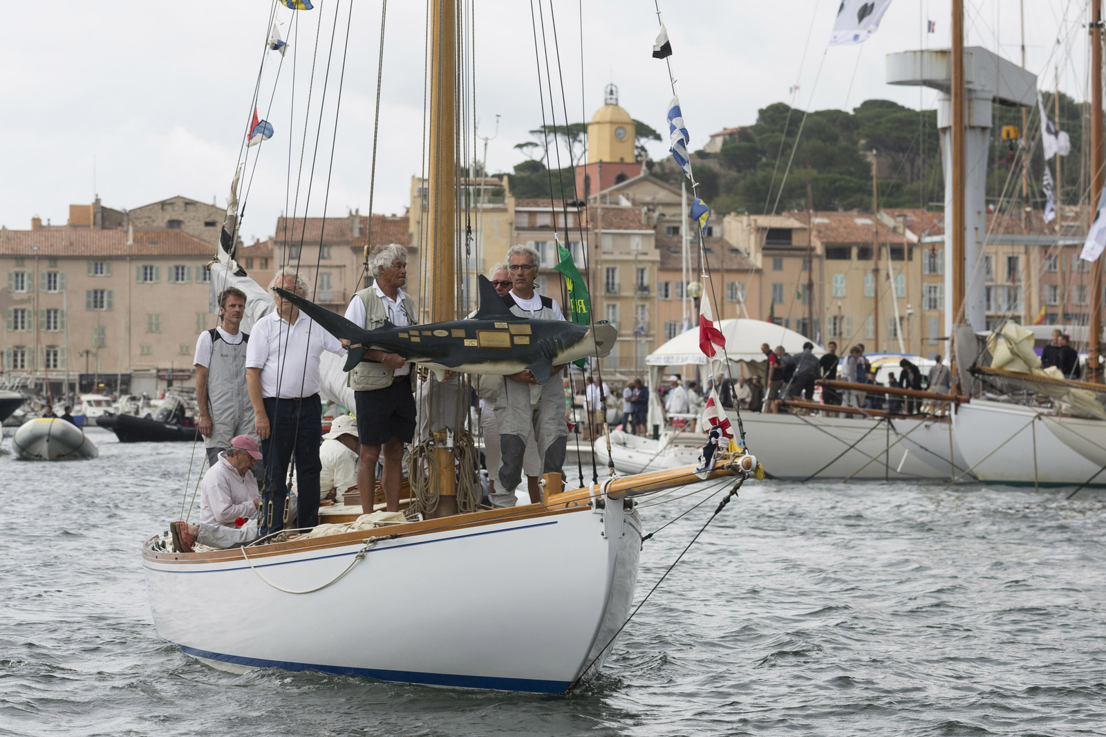 30 09 2014, Saint-Tropez (FRA,83), Voiles de Saint-Tropez 2014, Day 2, hommage à Yves Carcelle, propriétaire de Runa VI 30 09 2014, Saint-Tropez (FRA,83), Voiles de Saint-Tropez 2014, Day 2, hommage à Yves Carcelle, propriétaire de Runa VI