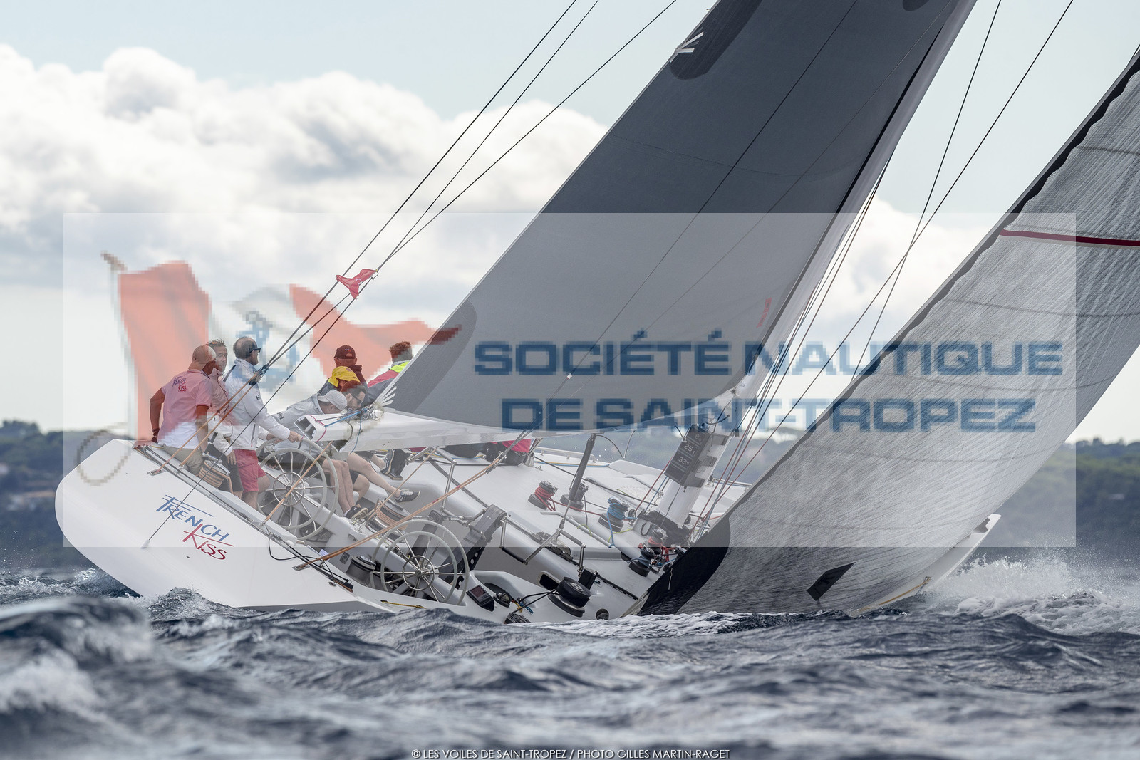 25 09 2022, Saint-Tropez (FRA, 83), Les Voiles de Saint-Tropez 2022, Arrivée des bateaux et de la Coupe d'Automne du Yacht Club de France, 12 m French Kiss, 25 09 2022, Saint-Tropez (FRA, 83), Les Voiles de Saint-Tropez 2022, Arrivée des bateaux et de la Coupe d'Automne du Yacht Club de France, 12 m French Kiss,