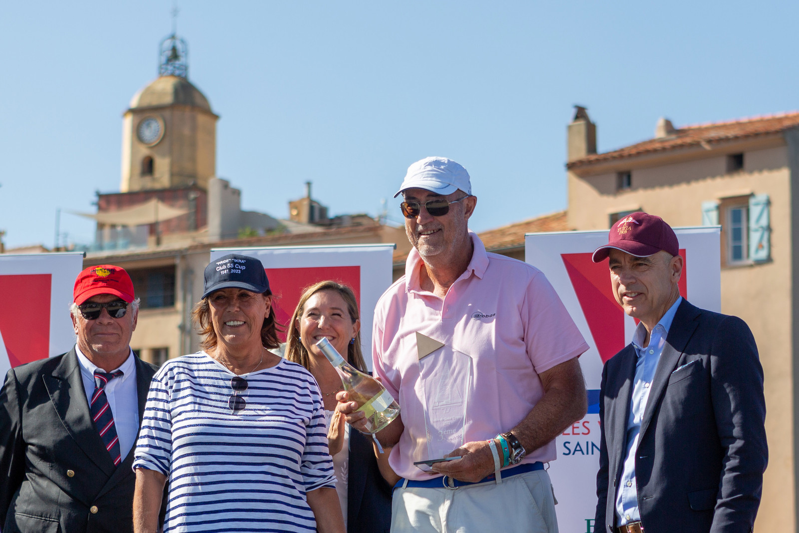 08 10 2023, Saint-Tropez (FRA,83), Les Voiles de Saint-Tropez 2023, Prizegiving classics and moderns 08 10 2023, Saint-Tropez (FRA,83), Les Voiles de Saint-Tropez 2023, Prizegiving classics and moderns