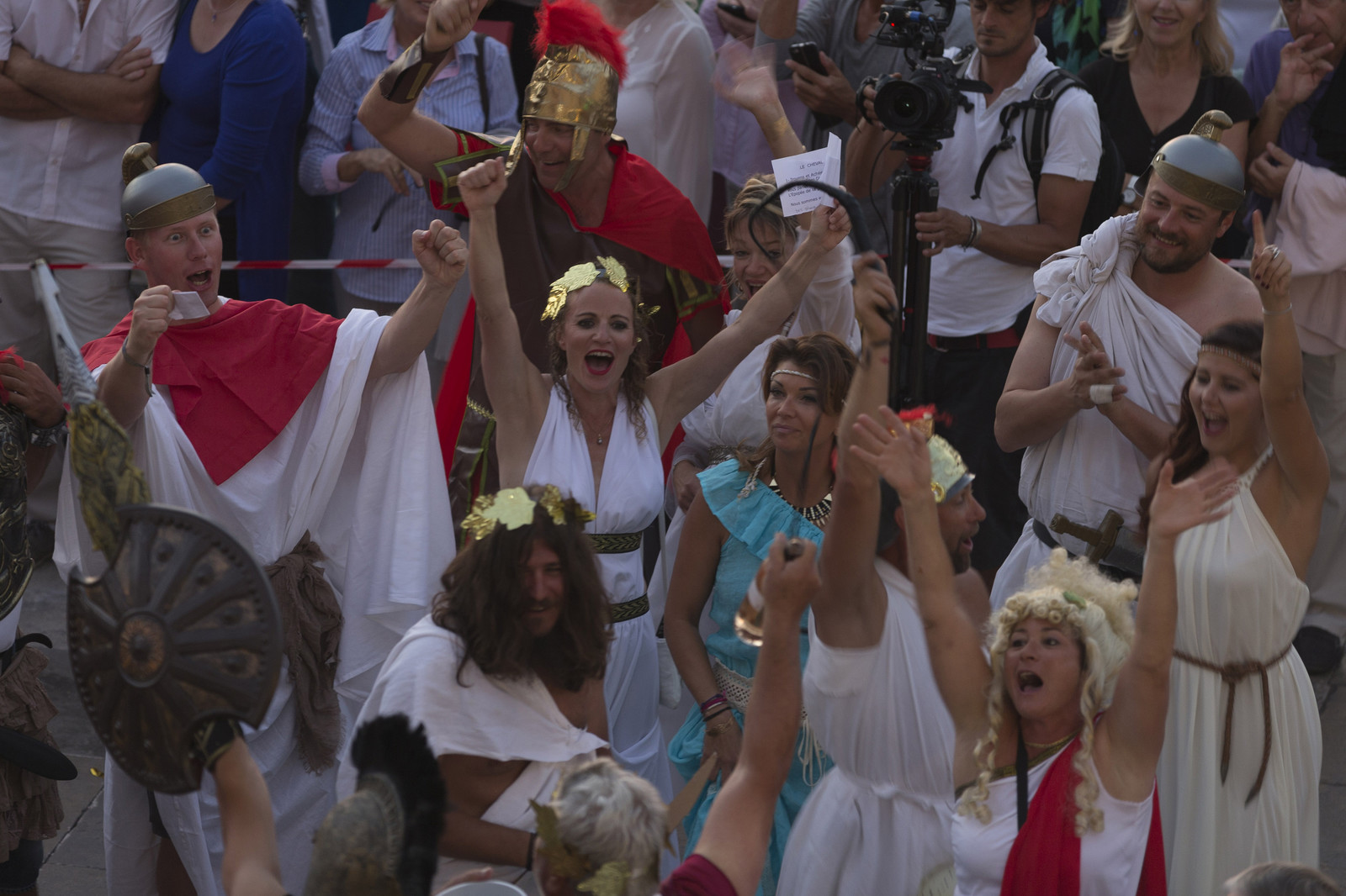 02 10 2014, Saint-Tropez (FRA,83), Voiles de Saint-Tropez 2014, Day 4, défilé des équipages   crew parade