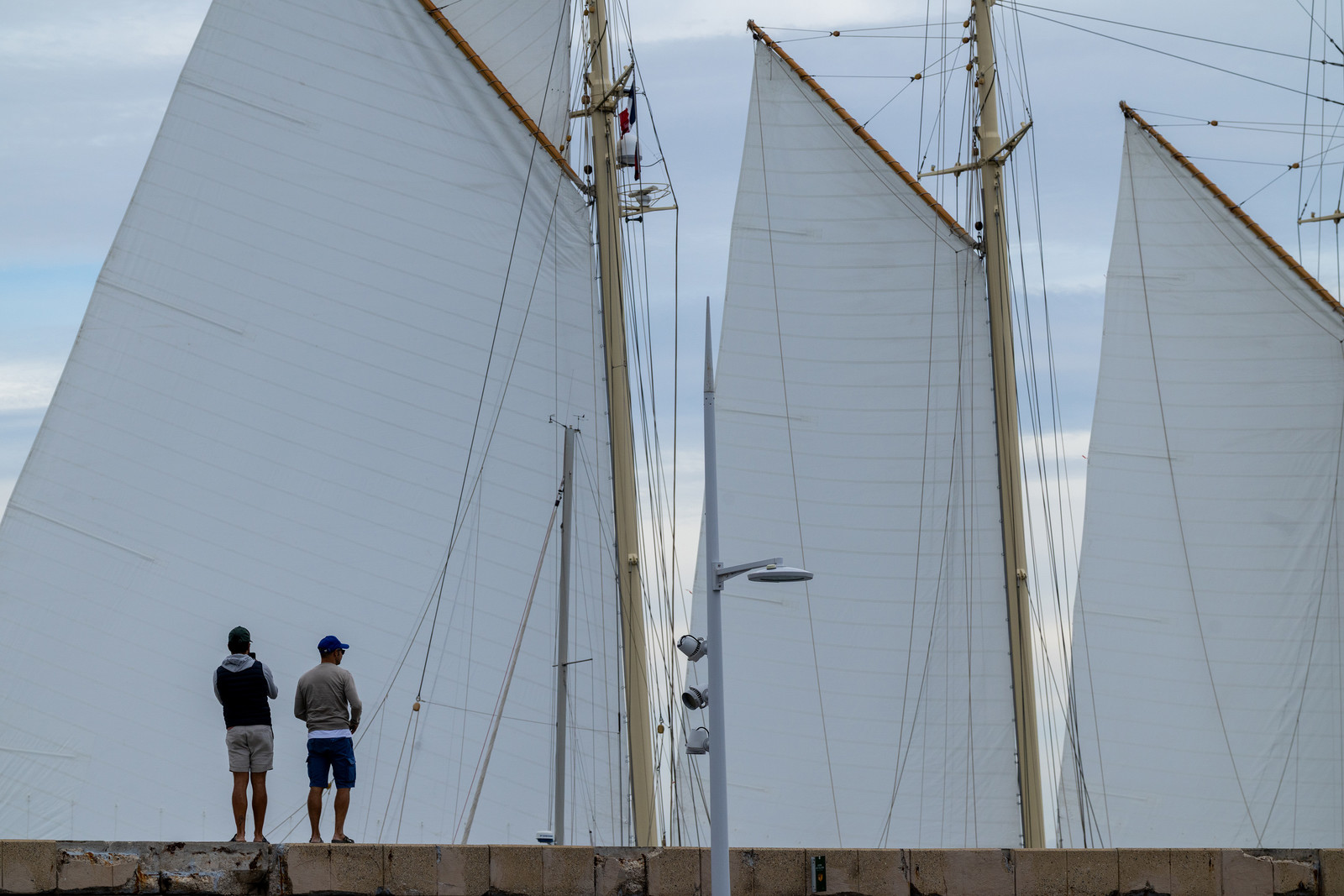 28 09 2025, Saint-Tropez (FRA), Les Voiles de Saint-Tropez 2025, Last training day and village opening 28 09 2025, Saint-Tropez (FRA), Les Voiles de Saint-Tropez 2025, Last training day and village opening