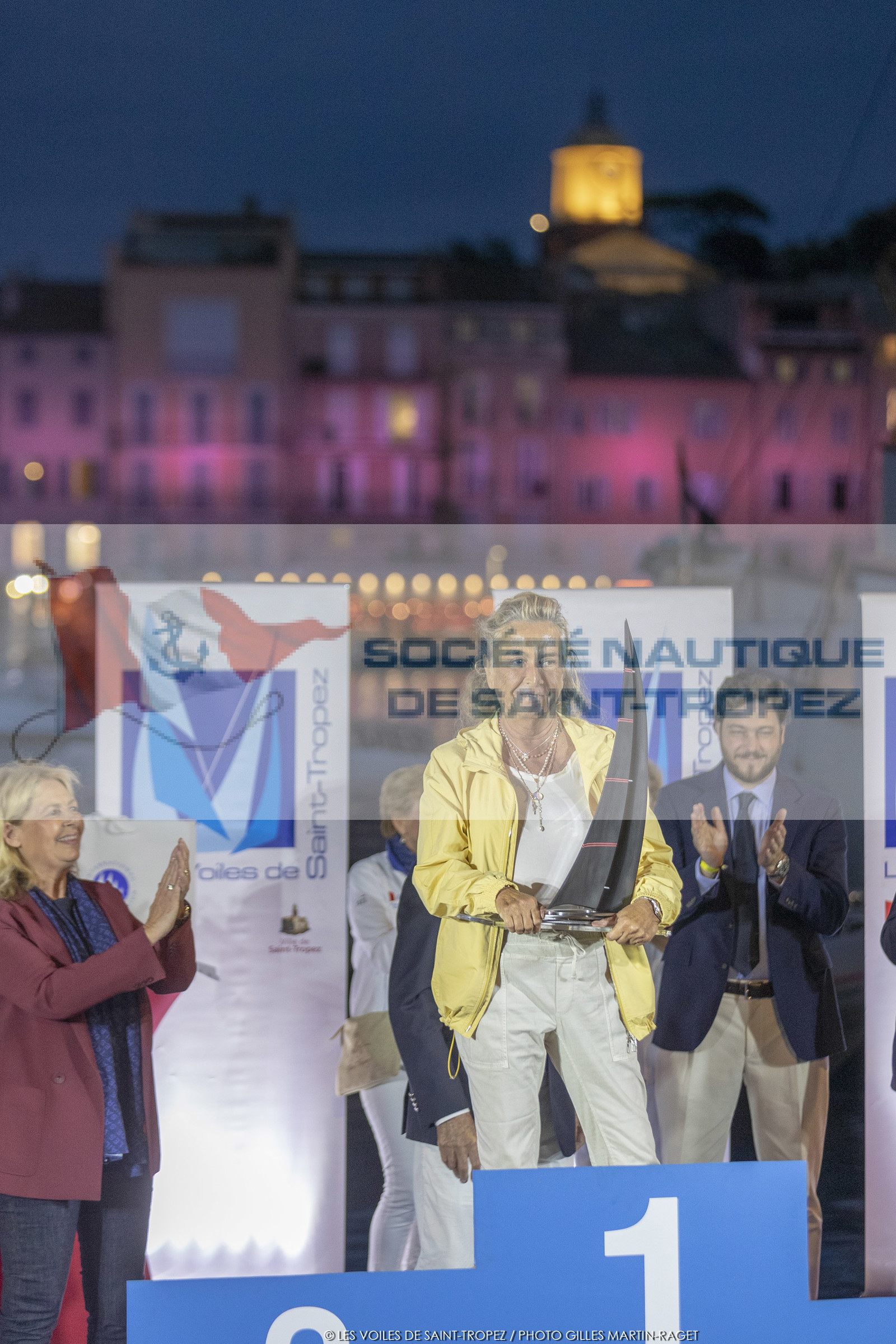 02 10 2022, Saint-Tropez (FRA,83), Voiles de Saint-Tropez 2022,  prizegiving 02 10 2022, Saint-Tropez (FRA,83), Voiles de Saint-Tropez 2022,  prizegiving