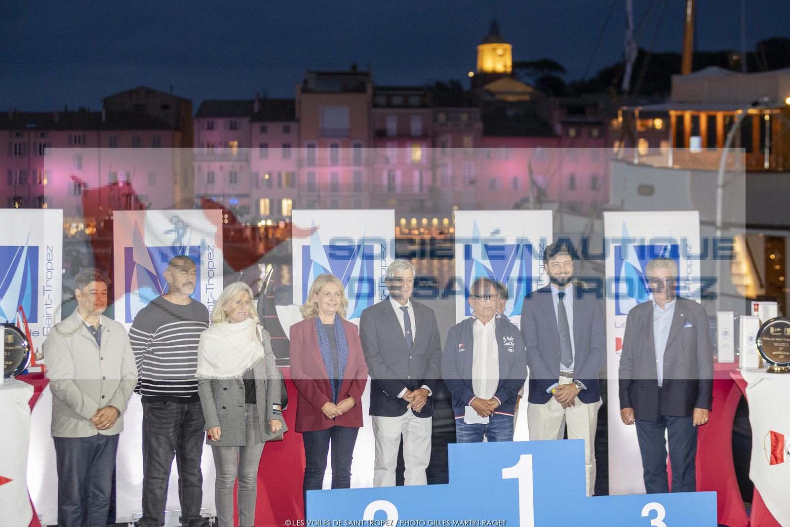 02 10 2022, Saint-Tropez (FRA,83), Voiles de Saint-Tropez 2022,  prizegiving 02 10 2022, Saint-Tropez (FRA,83), Voiles de Saint-Tropez 2022,  prizegiving