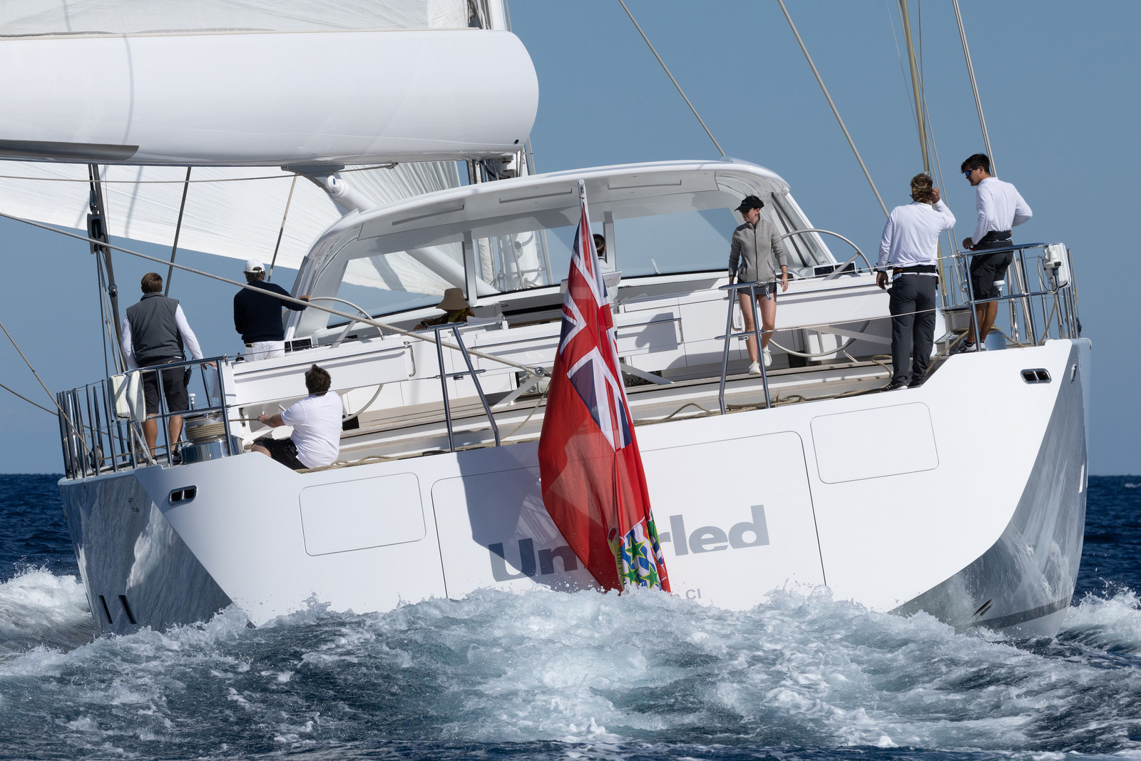 27 09 2025, Saint-Tropez (FRA), Voiles de Saint-Tropez 2025, Trainings, Unfurled 27 09 2025, Saint-Tropez (FRA), Voiles de Saint-Tropez 2025, Trainings, Unfurled